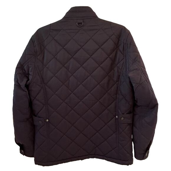 Black Brown 1928 Navy Quilted Field Barn Jacket Size Medium - Picture 8 of 10